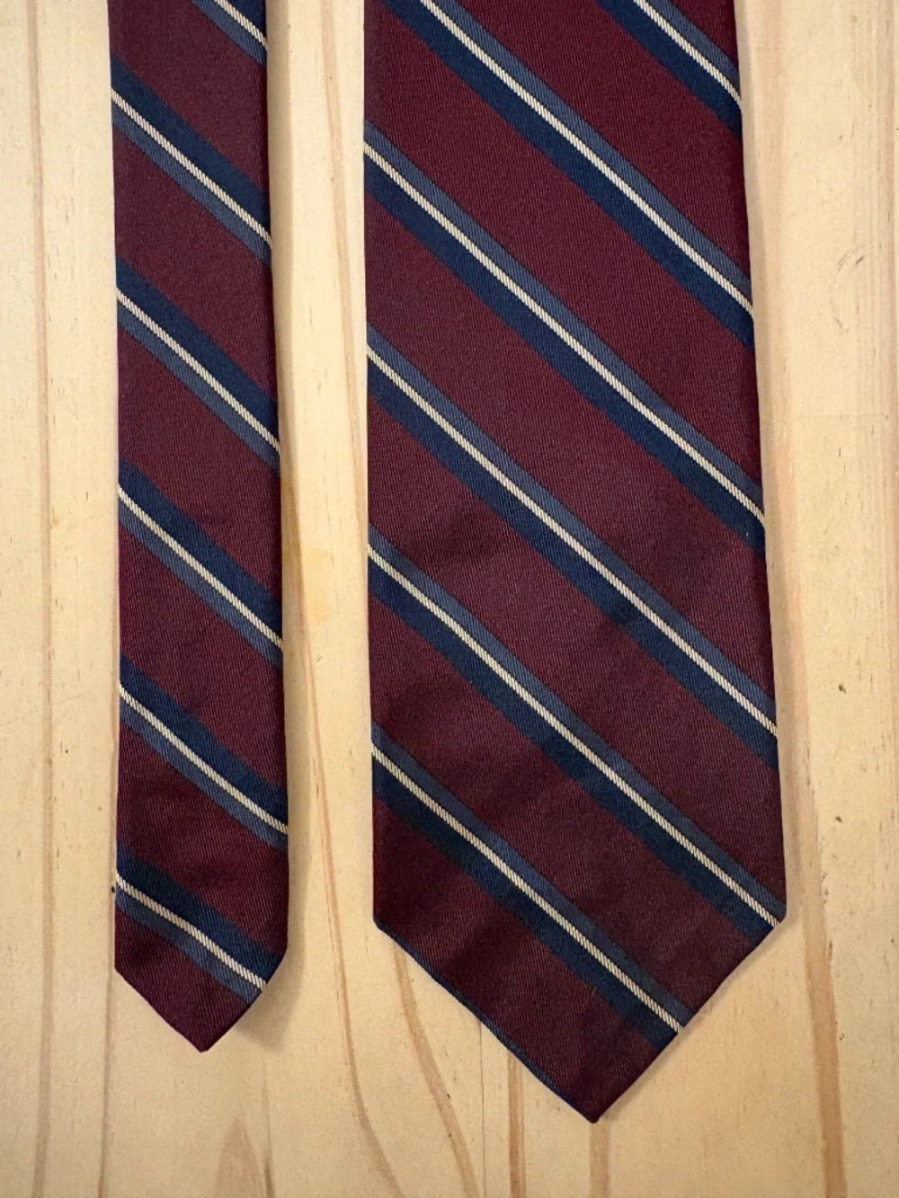 Vintage Robert Talbott Silk Repp Striped Tie for Rodes Louisville Hand Sewn USA